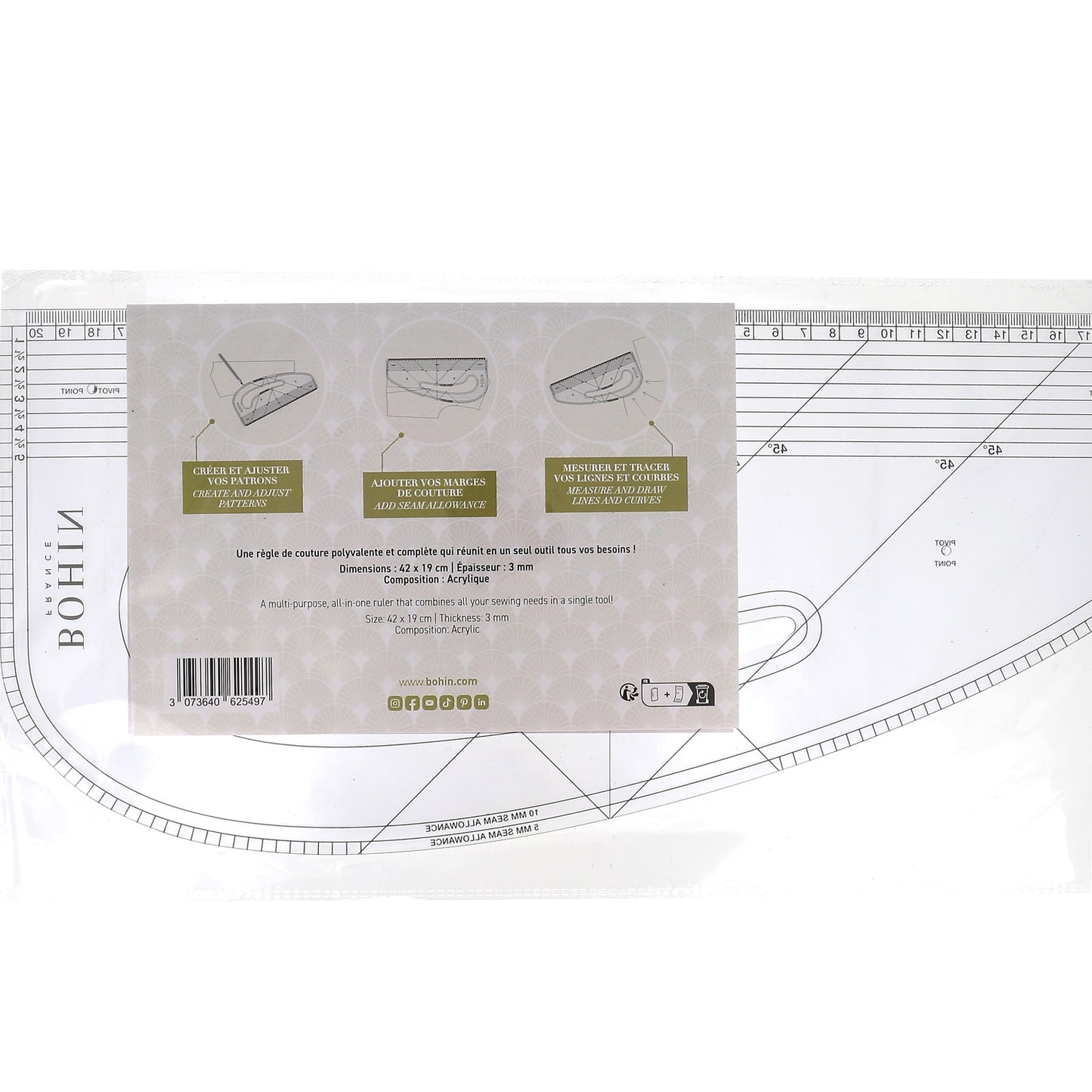 Kleermakersliniaal all-in-one