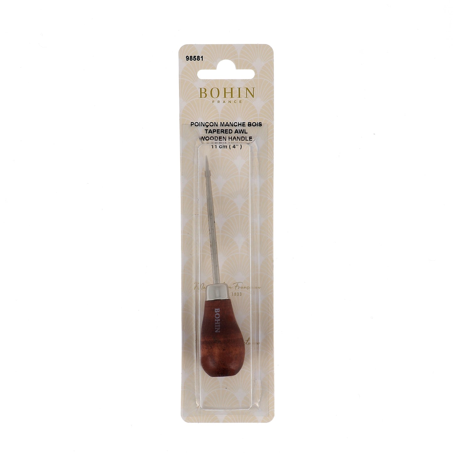 Awl with wooden handle
