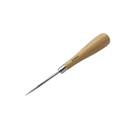 Awl with wooden handle