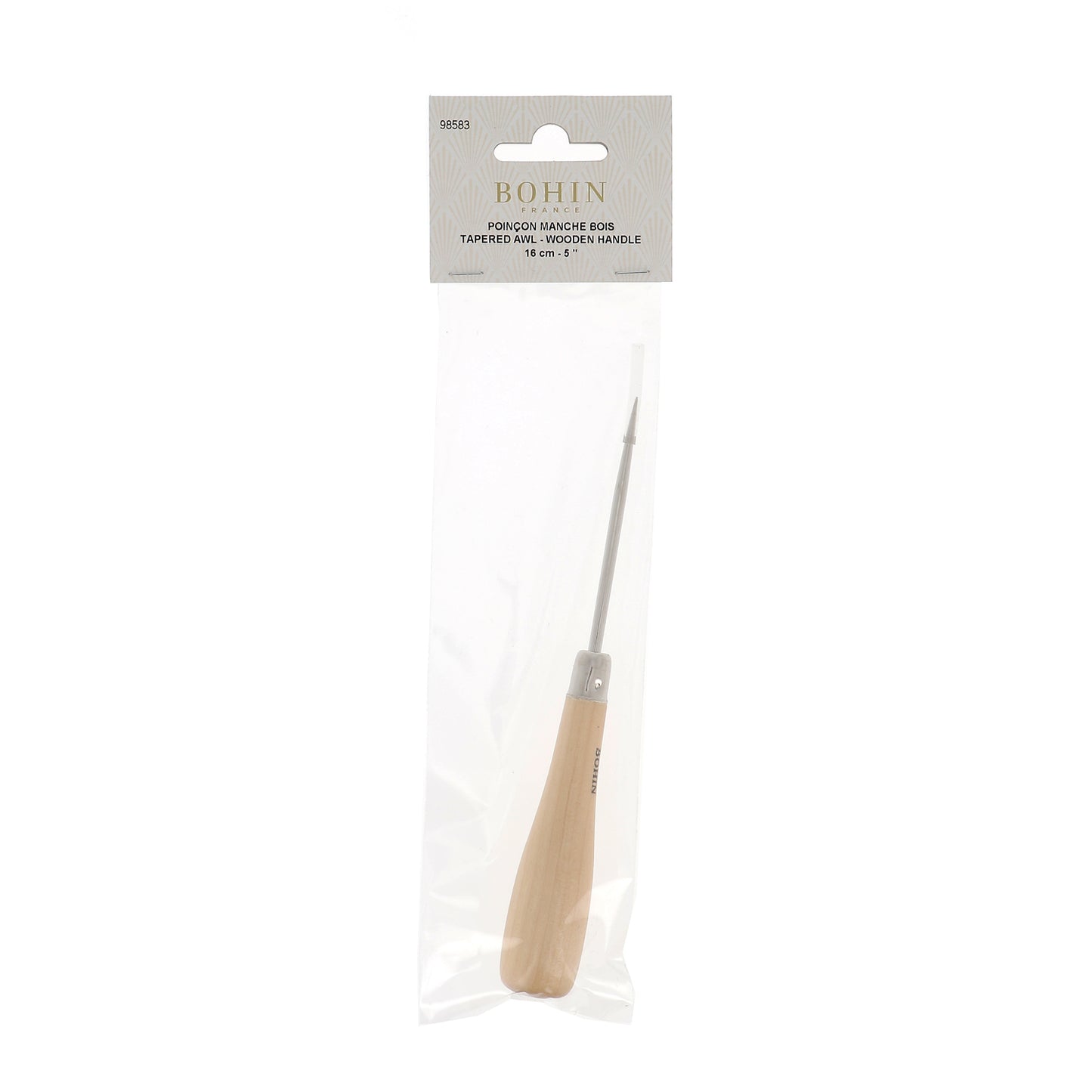 Awl with wooden handle